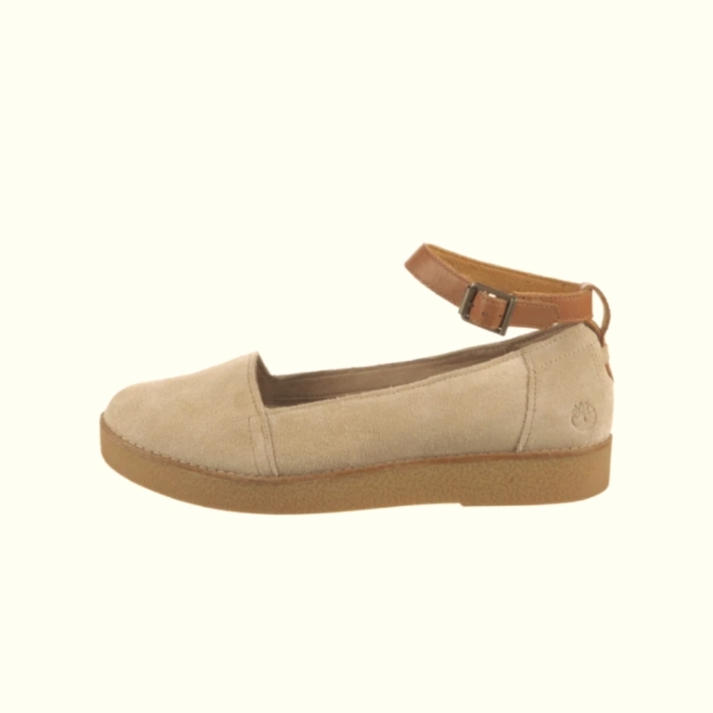 Timberland Nubuck Suede Espadrilles 7.5 Shoes Sandals Woman's Tan Brown Neutral